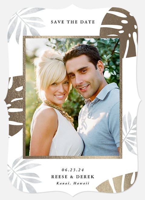 Tropical Paradise Save the Date Photo Cards