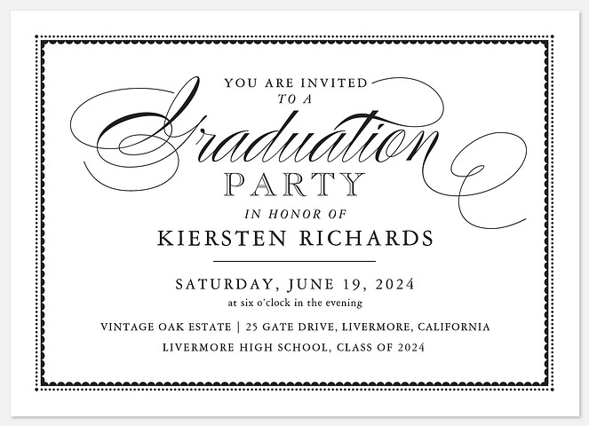 Formal Invitation Graduation Cards