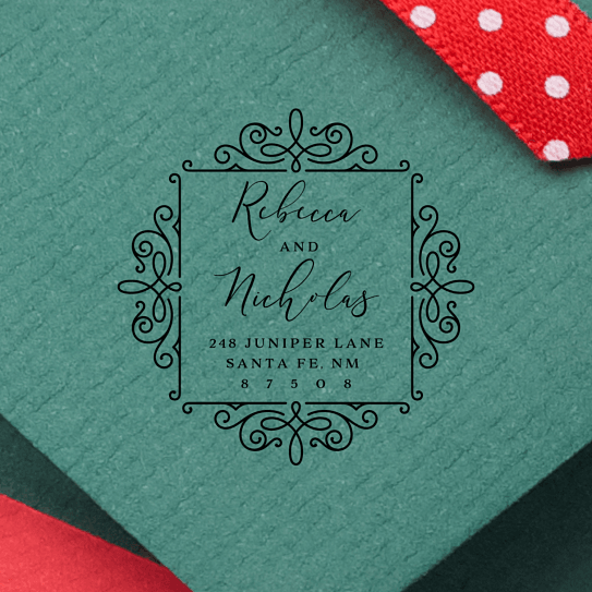 Flourished Frame SelfInking Stamp Personal Creations