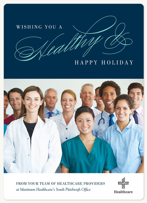 Healthy and Happy Holiday & Christmas Magnet Cards