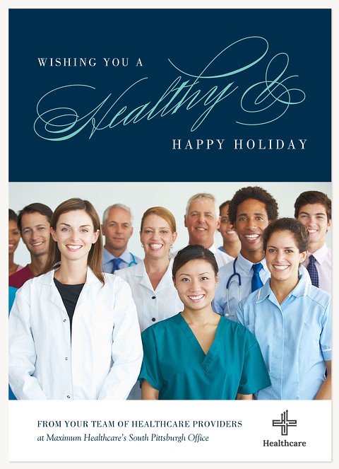 Healthy and Happy Business Holiday Cards