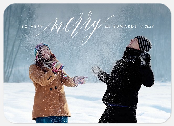 Merry Sentiments Newlywed Christmas Cards