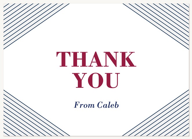 Pinstripes Thank You Cards 