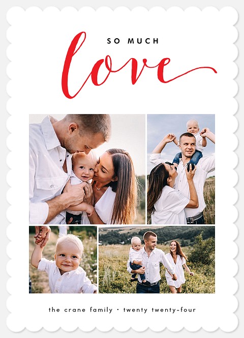 Much Love Collage Valentine Photo Cards