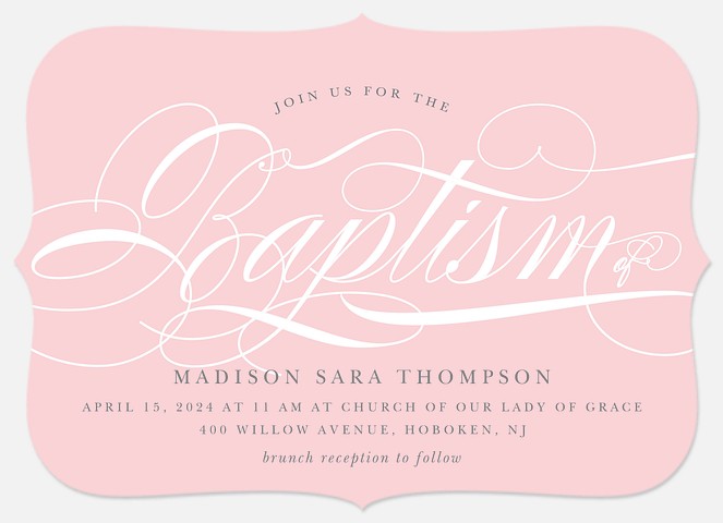 Sweetly Scripted Baptism Christening Invitations
