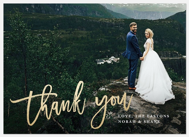 Modern Sincerity  Thank You Cards 