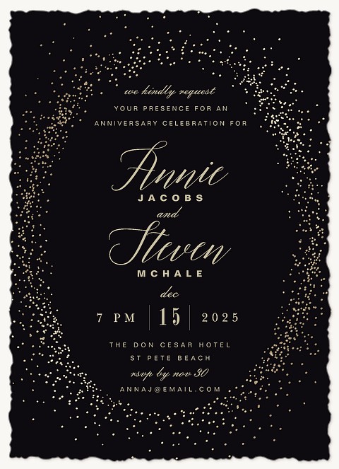 Stardust Sparkle | Wedding Anniversary Invitations