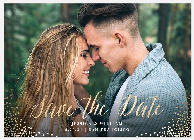 Gilded Edges Save the Date Photo Cards