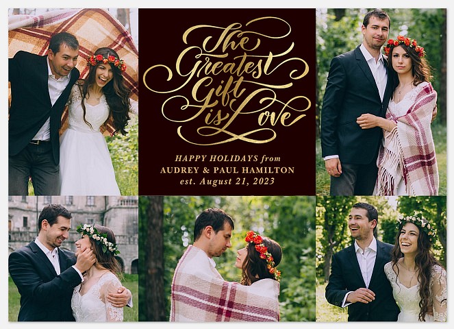 Gift of Love Holiday Photo Cards