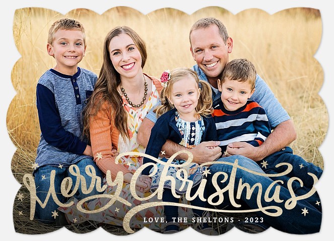 Gilded Greeting Holiday Photo Cards