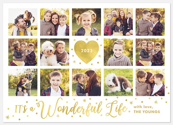 Glimmering Stars Holiday Photo Cards