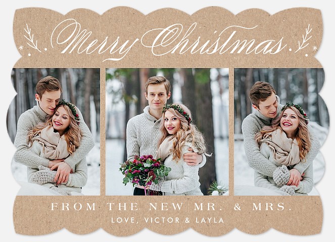 Married Trio Newlywed Christmas Cards