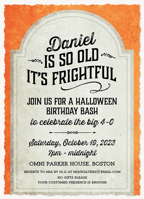 Frightful Halloween Party Invitations