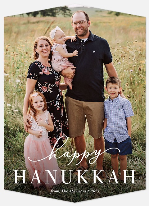 Modern Hanukkah Hanukkah Photo Cards