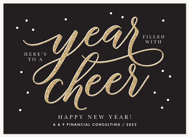 Sparkled Cheer Business Holiday Cards