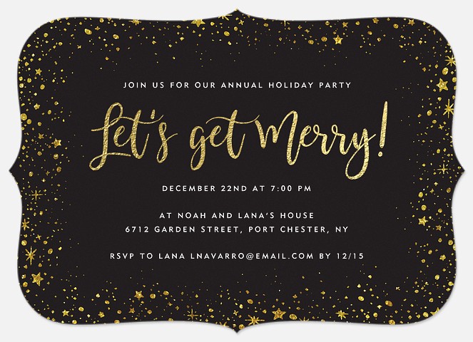 Merry Milkyway Holiday Party Invitations