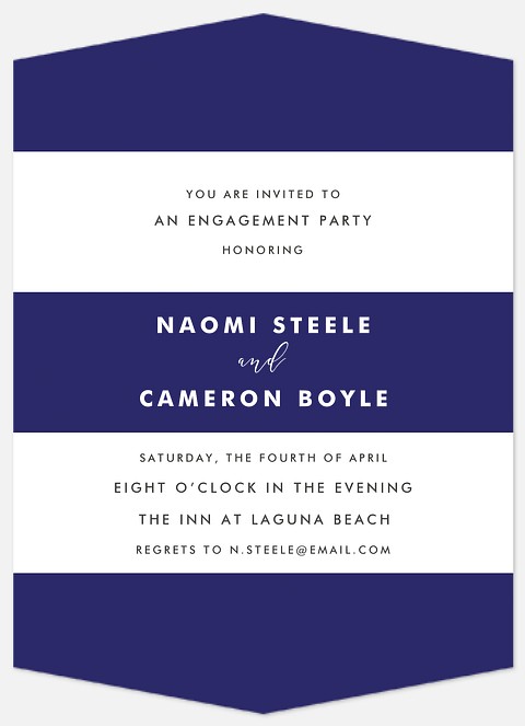 Simple Stripes Engagement Party Invitations