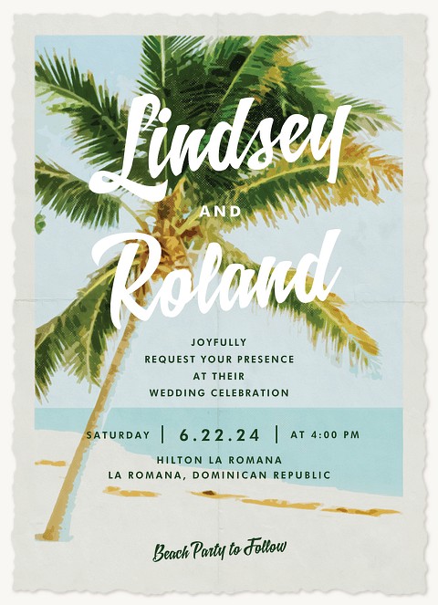 Tropical Poster Wedding Invitations