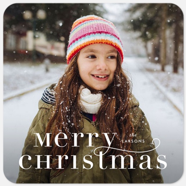 Script Sentiment Holiday Photo Cards