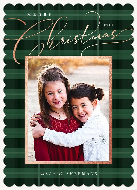 Luxurious Plaid | Photo Holiday Cards