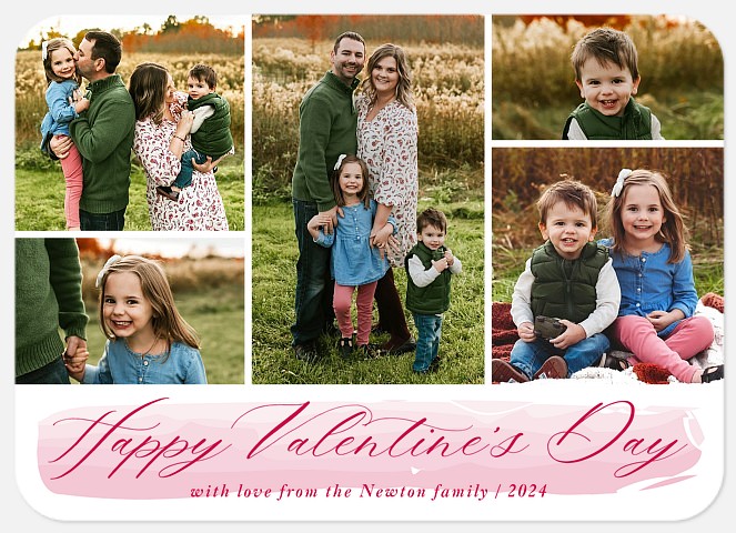 Brushed Love Valentine Photo Cards