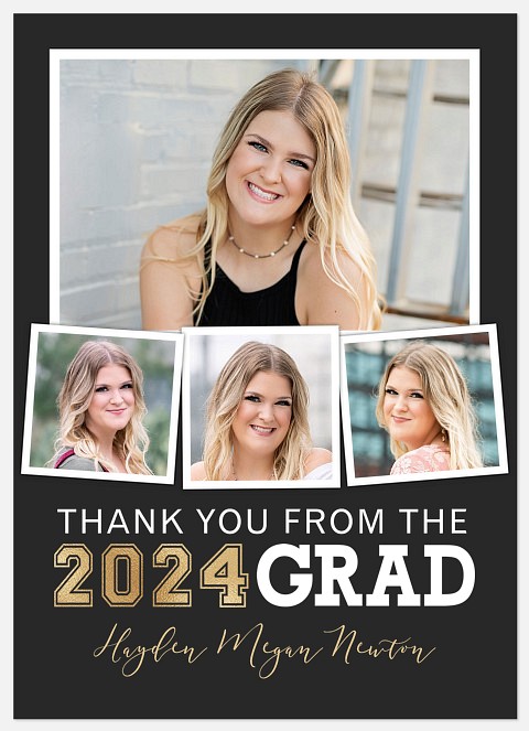 Grad Tassel Collage Thank You Cards 