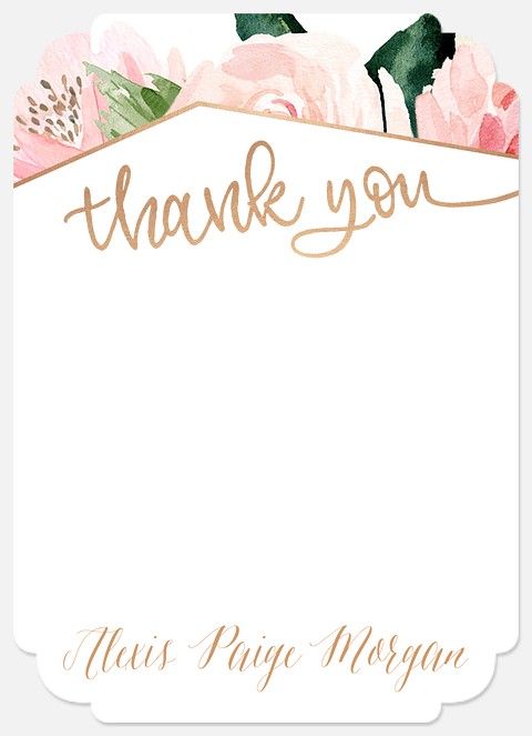 Modern Floral Thank You Cards 