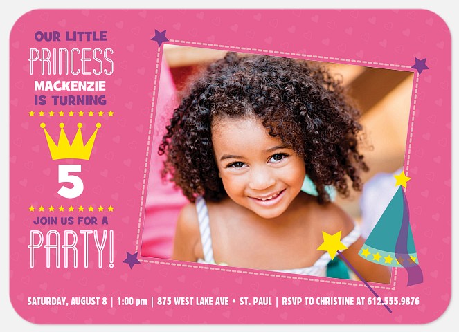 Royal Princess Kids' Birthday Invitations