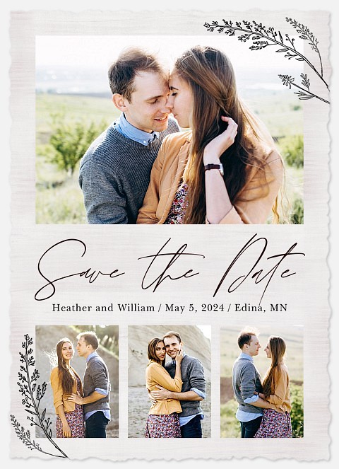 Delicate Branches Save the Date Photo Cards
