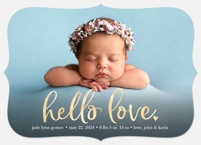 All the Love Baby Birth Announcements