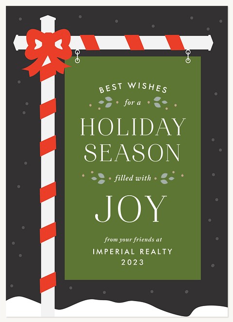Realtor Sign Business Holiday Cards