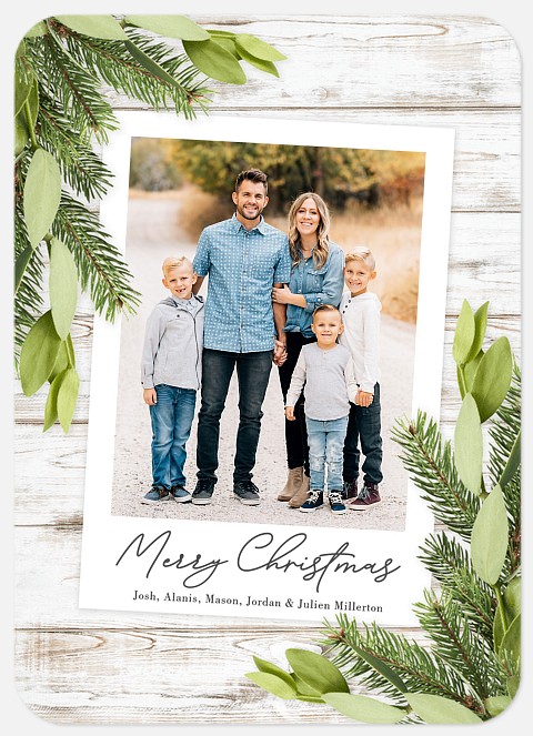 Botanical Trimmings Holiday Photo Cards