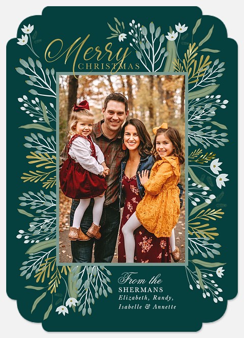 Wintergreen Frame Holiday Photo Cards