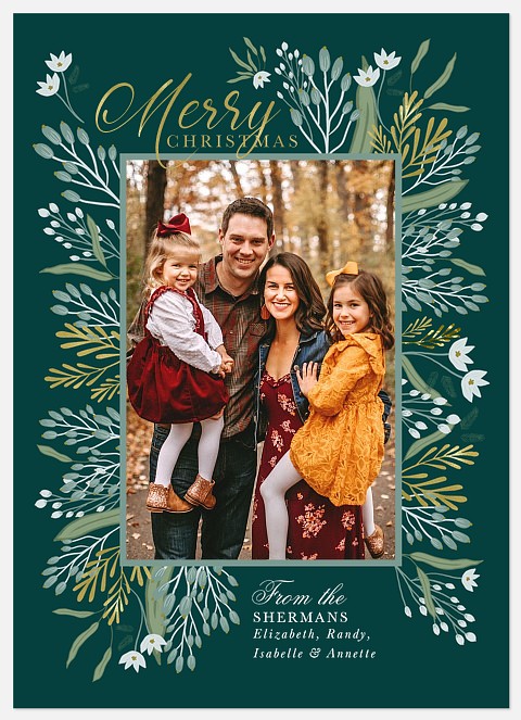 Wintergreen Frame Holiday Photo Cards