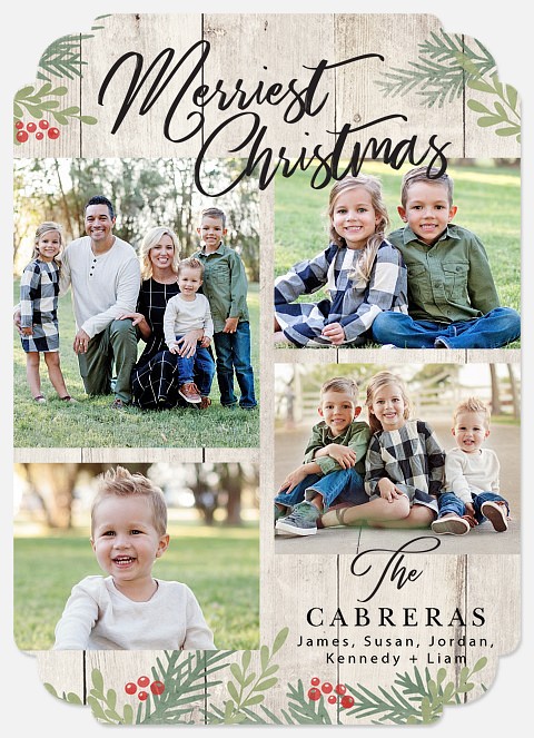 Country Barn Door Holiday Photo Cards