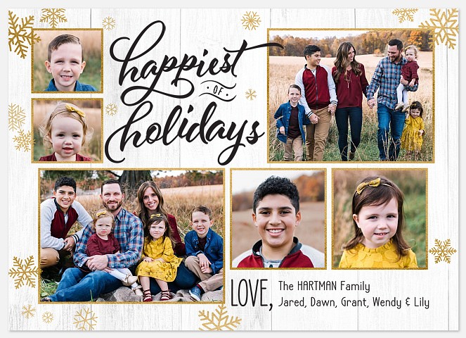 Farmhouse Shimmer Holiday Photo Cards