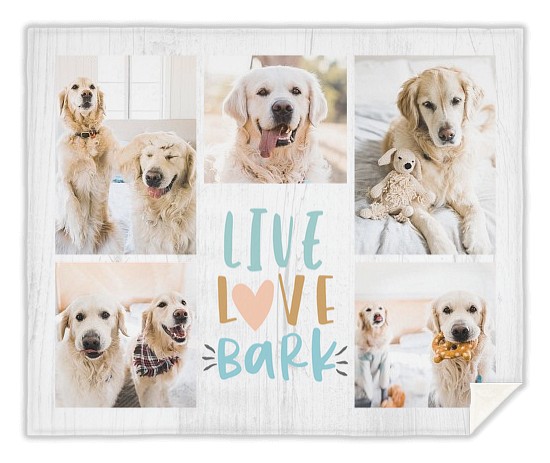Live, Love, Bark Custom Blankets