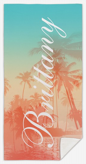 Tropical Silhouette  Custom Beach Towels