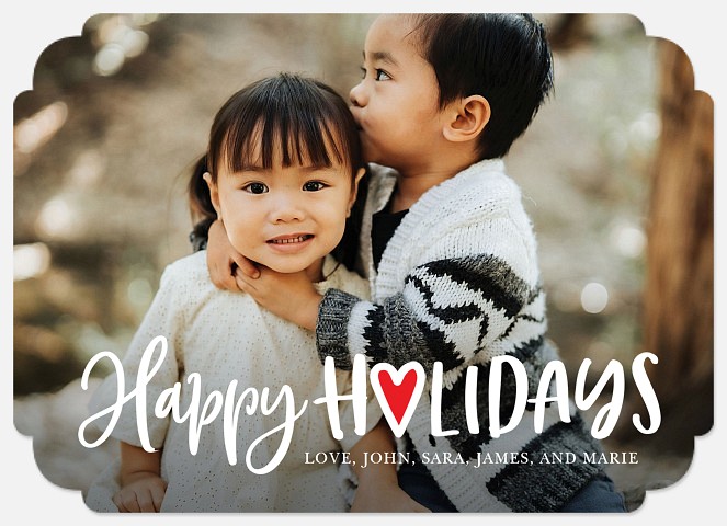 Heartfelt Greeting Holiday Photo Cards