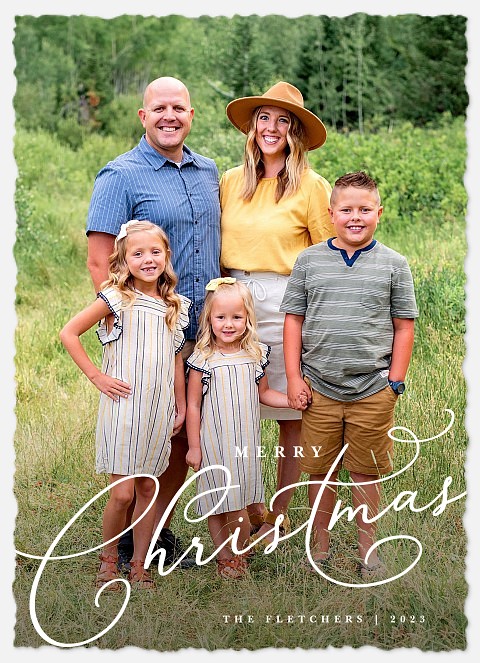 Holiday Script Holiday Photo Cards