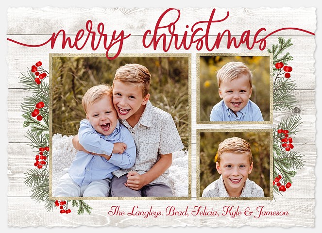 Country Pines Holiday Photo Cards