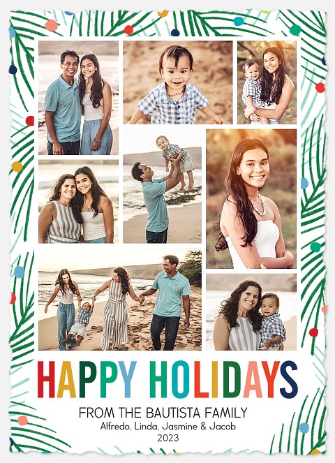 Pine Mosaic Holiday Photo Cards
