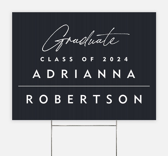 Simply Stated Graduation Yard Signs