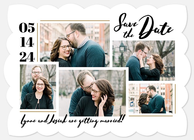 Contemporary Collage Save the Date Photo Cards