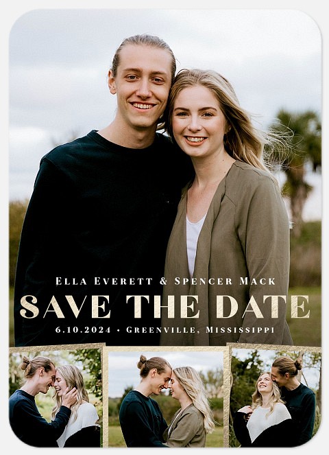 Gold Gallery Save the Date Photo Cards