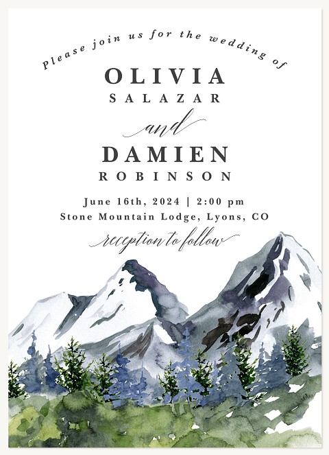 Mountainscape Wedding Invitations