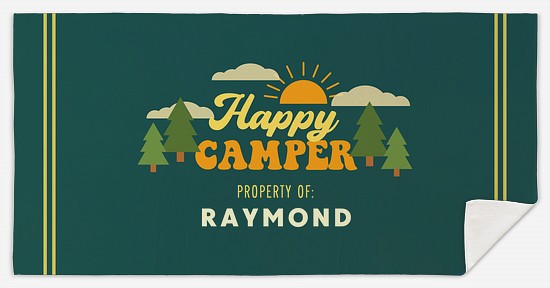 Happy Camper Custom Beach Towels