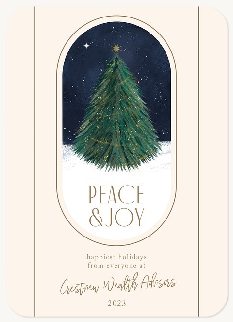 Shining Tree Business Holiday Cards