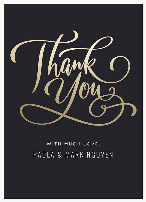 Luxe Script Thank You Cards 