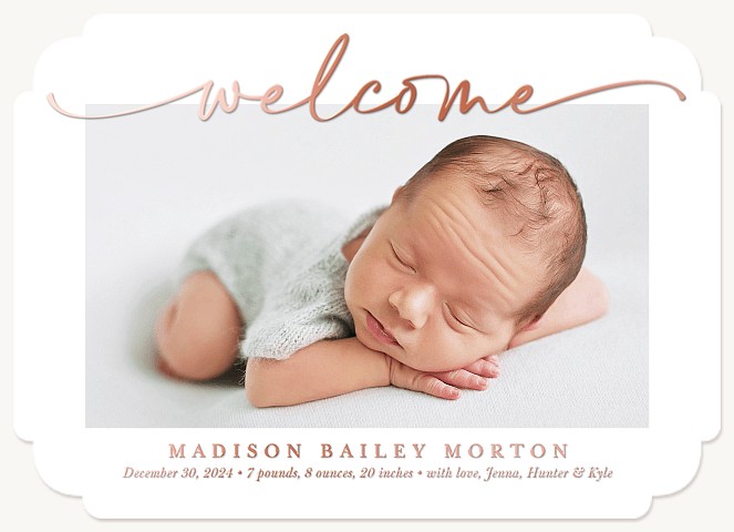 Sweet Welcome Baby Announcements